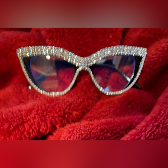 💎Bedazzled fake glasses Very well constructed 💎BLING! - Picture 2 of 8